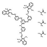 CAS#: 88949-19-3， 2-hydroxypropanoic acid, N2,N4,N6-tris[3-[[(E)-2-(1,3,3-trimethylindol-1-ium-2-yl)vinyl]amino]phenyl]-1,3,5-triazine-2,4,6-triamine
