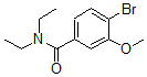 structure of CAS# 889676-36-2, 4-Bromo-N,N-Diethyl-3-Methoxy-Benzamide;N,N-Diethyl-4-Bromo-3-Methoxybenzamide 98%;N,N-DIETHYL 4-BROMO-3-METHOXYBENZAMIDE 98