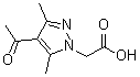 结构式 CAS# 890092-87-2, (4-乙酰基-3,5-二甲基-1H-吡唑-1-基)乙酸