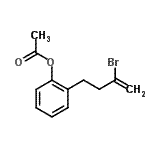 structure of CAS# 890097-76-4, 2-(3-Bromo-3-buten-1-yl)phenyl acetate;4-(2-Acetoxyphenyl)-2-bromo-1-butene