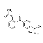 structure of CAS# 890098-40-5, 2-[4-(2-Methyl-2-propanyl)benzoyl]phenyl acetate;2-Acetoxy-4'-t-butylbenzophenone