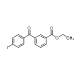 structure of CAS# 890098-47-2, Ethyl 3-(4-iodobenzoyl)benzoate;3-Ethoxycarbonyl-4'-iodobenzophenone