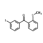 structure of CAS# 890098-53-0, (3-Iodophenyl)[2-(methylsulfanyl)phenyl]methanone;3-iodo-2'-thiomethylbenzophenone
