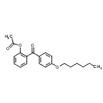 structure of CAS# 890098-60-9, 2-[4-(Hexyloxy)benzoyl]phenyl acetate;2-Acetoxy-4'-hexyloxybenzophenone