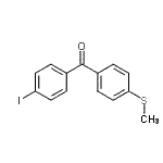 structure of CAS# 890098-61-0, (4-Iodophenyl)[4-(methylsulfanyl)phenyl]methanone;4-iodo-4'-thiomethylbenzophenone