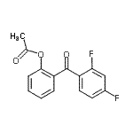 结构式 CAS# 890098-66-5, 2-(2,4-二氟苯甲酰)苯基乙酸酯