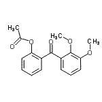 structure of CAS# 890098-88-1, 2-(2,3-Dimethoxybenzoyl)phenyl acetate;2-Acetoxy-2',3'-methoxybenzophenone