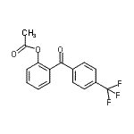 structure of CAS# 890098-97-2, 2-[4-(Trifluoromethyl)benzoyl]phenyl acetate;2-Acetoxy-4'-trifluorobenzophenone