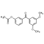 structure of CAS# 890099-02-2, 3-(3,5-Dimethoxybenzoyl)phenyl acetate;3-Acetoxy-3',5'-dimethoxybenzophenone