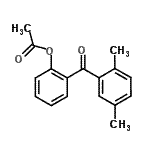 structure of CAS# 890099-06-6, 2-(2,5-Dimethylbenzoyl)phenyl acetate;2-Acetoxy-2',5'-methylbenzophenone