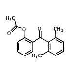structure of CAS# 890099-09-9, 2-(2,6-Dimethylbenzoyl)phenyl acetate;2-Acetoxy-2',6'-methylbenzophenone