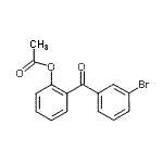 structure of CAS# 890099-19-1, 2-(3-Bromobenzoyl)phenyl acetate;2-Acetoxy-3'-bromobenzophenone