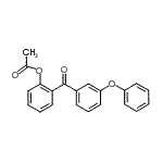structure of CAS# 890099-37-3, 2-(3-Phenoxybenzoyl)phenyl acetate;2-Acetoxy-3'-phenoxybenzophenone