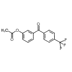 structure of CAS# 890099-43-1, 3-[4-(Trifluoromethyl)benzoyl]phenyl acetate;3-Acetoxy-4'-trifluorobenzophenone