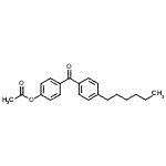 structure of CAS# 890099-79-3, 4-(4-Hexylbenzoyl)phenyl acetate;4-Acetoxy-4'-hexylbenzophenone