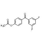 structure of CAS# 890100-05-7, 4-(3,5-Difluorobenzoyl)phenyl acetate;4-Acetoxy-3',5'-difluorobenzophenone