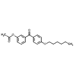 结构式 CAS# 890100-08-0, 3-[4-(己氧基)苯甲酰基]苯基乙酸酯