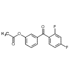structure of CAS# 890100-14-8, 3-(2,4-Difluorobenzoyl)phenyl acetate;3-Acetoxy-2',4'-difluorobenzophenone