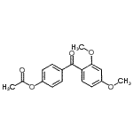 structure of CAS# 890100-19-3, 4-(2,4-Dimethoxybenzoyl)phenyl acetate;4-Acetoxy-2',4'-dimethoxybenzophenone