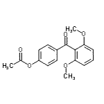 structure of CAS# 890100-23-9, 4-(2,6-Dimethoxybenzoyl)phenyl acetate;4-Acetoxy-2',6'-dimethoxybenzophenone
