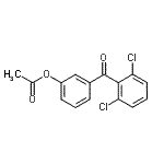structure of CAS# 890100-30-8, 3-(2,6-Dichlorobenzoyl)phenyl acetate;3-Acetoxy-2',6'-dichlorobenzophenone