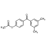 structure of CAS# 890100-37-5, 4-(3,5-Dimethylbenzoyl)phenyl acetate;4-Acetoxy-3',5'-dimethylbenzophenone