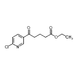 structure of CAS# 890100-65-9, Ethyl 5-(6-chloro-3-pyridinyl)-5-oxopentanoate;Ethyl 5-(6-chloropyridin-3-yl)-5-oxovalerate