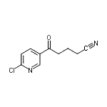 structure of CAS# 890100-86-4, 5-(6-Chloro-3-pyridinyl)-5-oxopentanenitrile;5-(4-chloro-3-pyridyl)-5-oxovaleronitrile