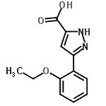 structure of CAS# 890621-20-2, 3-(2-Ethoxyphenyl)-1H-pyrazole-5-carboxylic acid;1H-PYRAZOLE-5-CARBOXYLICACID, 3-(2-ETHOXYPHENYL)-;3-(2-Ethoxyphenyl)-1H-pyrazole-5-carboxylic acid;3-(2-ethoxyphenyl)pyrazole-5-carboxylic acid