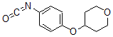 structure of CAS# 892501-94-9, Tetrahydro-4-(4-Isocyanatophenoxy)-2H-Pyran;4-(Tetrahydro-2H-Pyran-4-Yloxy)Phenyl Isocyanate 97%;4-(Tetrahydropyran-4-Yloxy)Phenyl Isocyanate 97%;4-(Tetrahydropyran-4-Yloxy)Phenyl Isocyanate