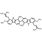 CAS 登录号:89368-92-3, 7,7'-二甲氧基-3,3'-二甲基-8,8'-二(3-甲基-2-丁烯-1-基)-9H,9'H-2,2'-联咔唑-1,1'-二醇