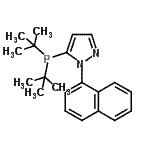 结构式 CAS# 894085-97-3, 5-[二(2-甲基-2-丙基)膦基]-1-(1-萘基)-1H-吡唑
