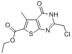 structure of CAS# 89567-06-6, 2-Chloromethyl-5-Methyl-4-Oxo-3,4-Dihydro-Thieno[2,3-d]Pyrimidine-6-Carboxylic Acid Ethyl Ester;2-CHLOROMETHYL-5-METHYL-4-OXO-3,4-DIHYDRO-THIENO[2,3-D]PYRIMIDINE-6-CARBOXYLIC ACID ETHYL ESTER;ETHYL 2-(CHLOROMETHYL)-5-METHYL-4-OXO-3,4-DIHYDROTHIENO[2,3-D]PYRIMIDINE-6-CARBOXYLATE;Ethyl 2-(Chloromethyl)-5-Methyl-4-Oxo-3,4-Dihydrothieno[2,3-D]Pyrimidine-6-Carboxylat