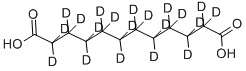 structure of CAS# 89613-32-1, 1,12-Dodecanedioic-D20 Acid