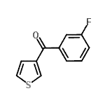 structure of CAS# 896618-57-8, (3-Fluorophenyl)(3-thienyl)methanone;3-(3-Fluorobenzoyl)thiophene