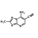 结构式 CAS# 896666-78-7, 7-氨基-2-甲基[1,2,4]三唑并[1,5-a]嘧啶-6-甲腈