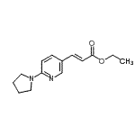 结构式 CAS# 897399-75-6, 乙基(2E)-3-[6-(1-吡咯烷基)-3-吡啶基]丙烯酸酯