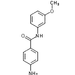 structure of CAS# 897594-57-9, 4-Amino-N-(3-methoxyphenyl)benzamide;4-Amino-N-(3-methoxyphenyl)benzamide;4-Amino-N-(3-methoxy-phenyl)-benzamide;MFCD03166486