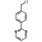 structure of CAS# 898289-48-0, 2-[4-(Chloromethyl)phenyl]pyrimidine;2-[4-(Chloromethyl)phenyl]pyrimidine;2-[4-(Chloromethyl)phenyl]pyrimidine 97%;4-(Pyrimidin-2-yl)benzyl chloride