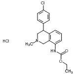CAS#: 89845-17-0， Ethyl [4-(4-chlorophenyl)-2-methyl-1,2,3,4-tetrahydro-8-isoquinolinyl]carbamate hydrochloride (1:1)