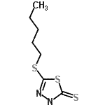structure of CAS# 89852-45-9, 5-(Pentylsulfanyl)-1,3,4-thiadiazole-2(3H)-thione;5-PENTYLTHIO-1,3,4-THIADIAZOLE-2-THIOL;ZINC04344129