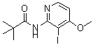 结构式 CAS# 898561-62-1, N-(3-碘-4-甲氧基-2-吡啶基)-2,2-二甲基丙酰胺