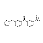 structure of CAS# 898749-29-6, [3-(2,5-Dihydro-1H-pyrrol-1-ylmethyl)phenyl][3-(trifluoromethyl)phenyl]methanone;3-(3-pyrrolinomethyl)-3'-trifluoromethylbenzophenone