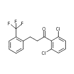 结构式 CAS# 898749-86-5, 1-(2,6-二氯苯基)-3-[2-(三氟甲基)苯基]-1-丙酮