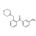 structure of CAS# 898749-90-1, (3-Methylphenyl)[2-(4-morpholinylmethyl)phenyl]methanone;3'-Methyl-2-morpholinomethyl benzophenone