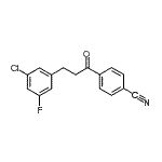 structure of CAS# 898750-28-2, 4-[3-(3-Chloro-5-fluorophenyl)propanoyl]benzonitrile;3-(3-chloro-5-fluorophenyl)-4'-cyanopropiophenone
