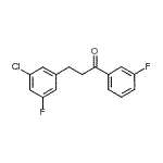 structure of CAS# 898750-58-8, 3-(3-Chloro-5-fluorophenyl)-1-(3-fluorophenyl)-1-propanone;3-(3-chloro-5-fluorophenyl)-3'-fluoropropiophenone