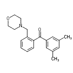structure of CAS# 898750-59-9, (3,5-Dimethylphenyl)[2-(4-morpholinylmethyl)phenyl]methanone;3',5'-Dimethyl-2-morpholinomethyl benzophenone