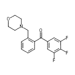 structure of CAS# 898751-25-2, [2-(4-Morpholinylmethyl)phenyl](3,4,5-trifluorophenyl)methanone;2-Morpholinomethyl-3',4',5'-trifluorobenzophenone