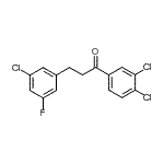 结构式 CAS# 898751-36-5, 3-(3-氯-5-氟苯基)-1-(3,4-二氯苯基)-1-丙酮